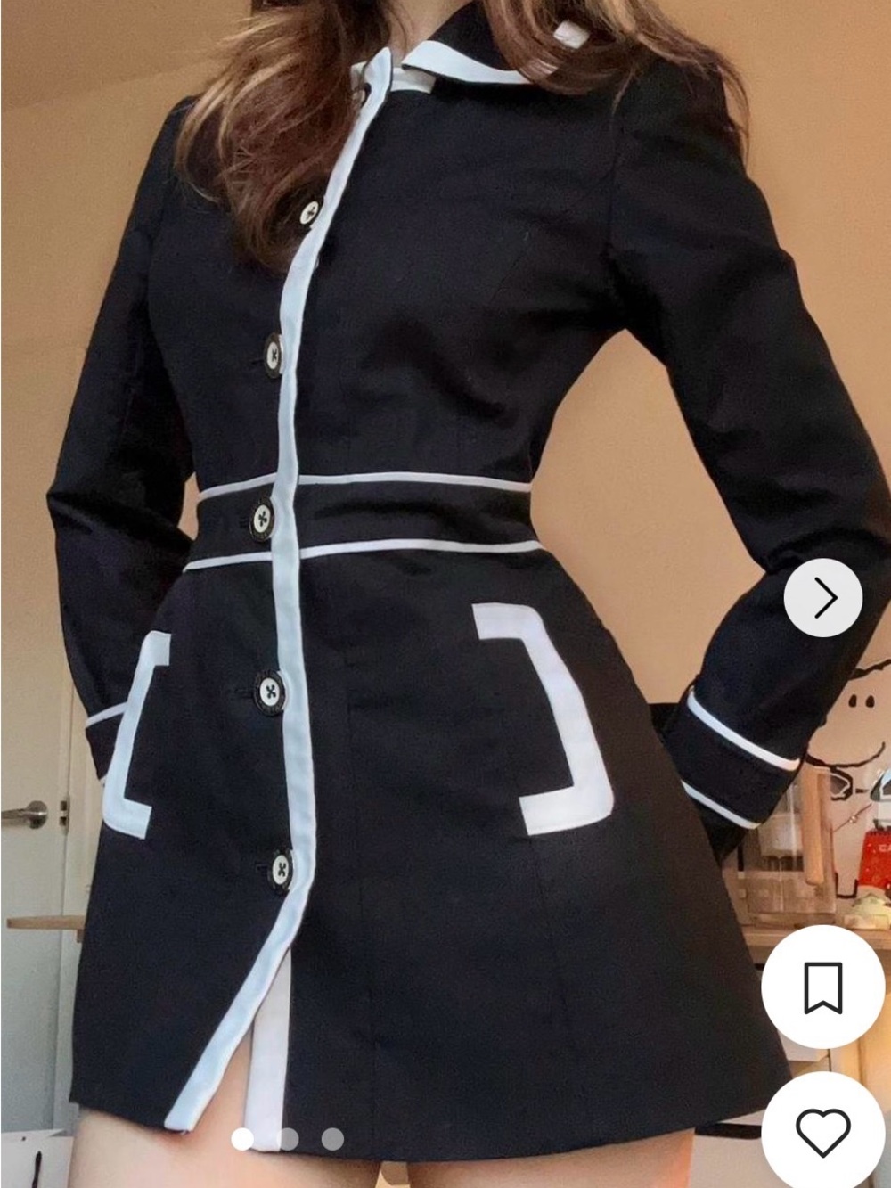 WHBM navy coat jacket